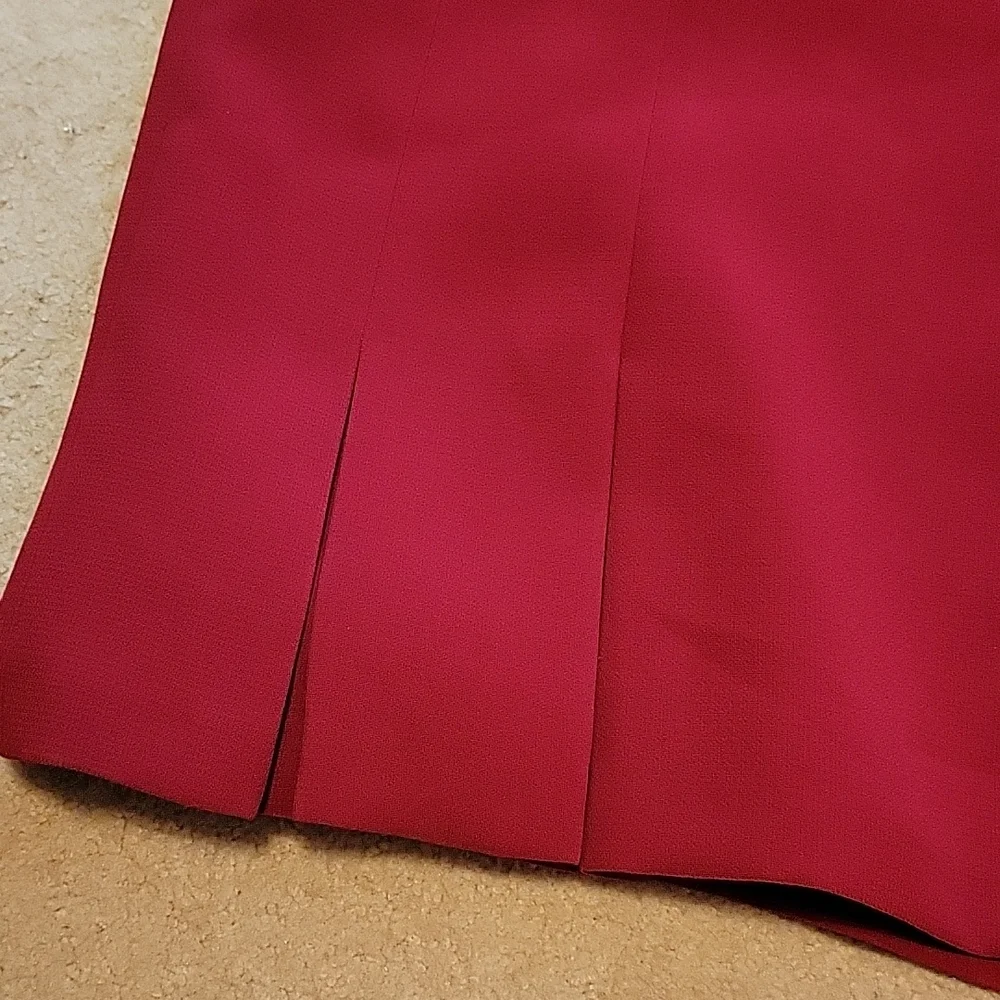 Tahari Arthur S. Levine Skirt New Red 12 Midi